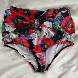 KORTNI JEANE floral high waisted swim bottoms